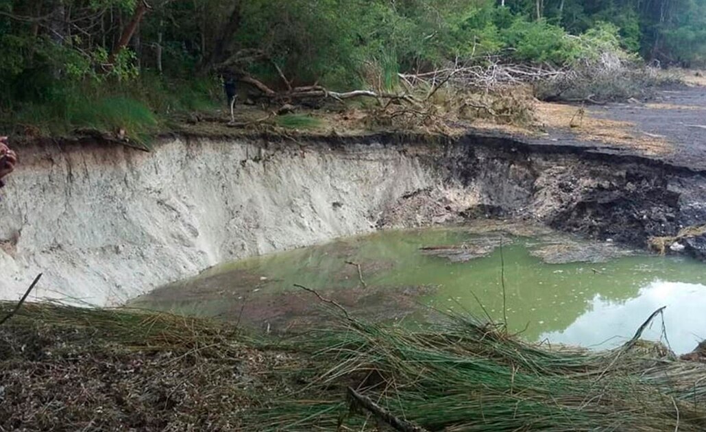 En Quintana Roo, desaparece laguna por “socavón, grieta o temblor”