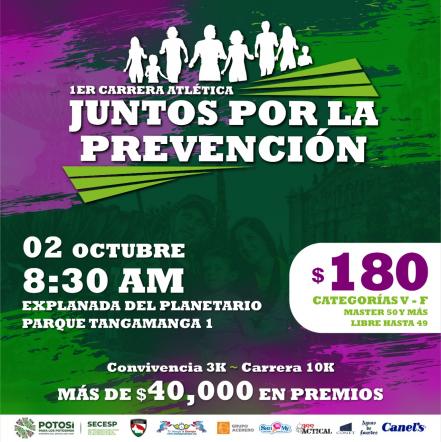 Carrera atlética “Juntos por la Prevención”. ¿Cuándo será y cuál es el costo?