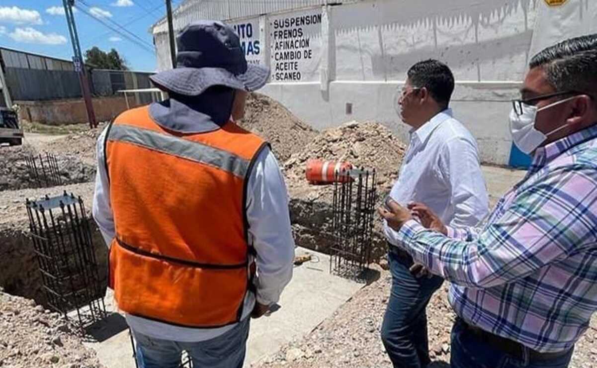 Supervisa Ricardo Gallardo obras de rehabilitación vial en SLP, tras recuperarse de Covid-19. Foto: Especial