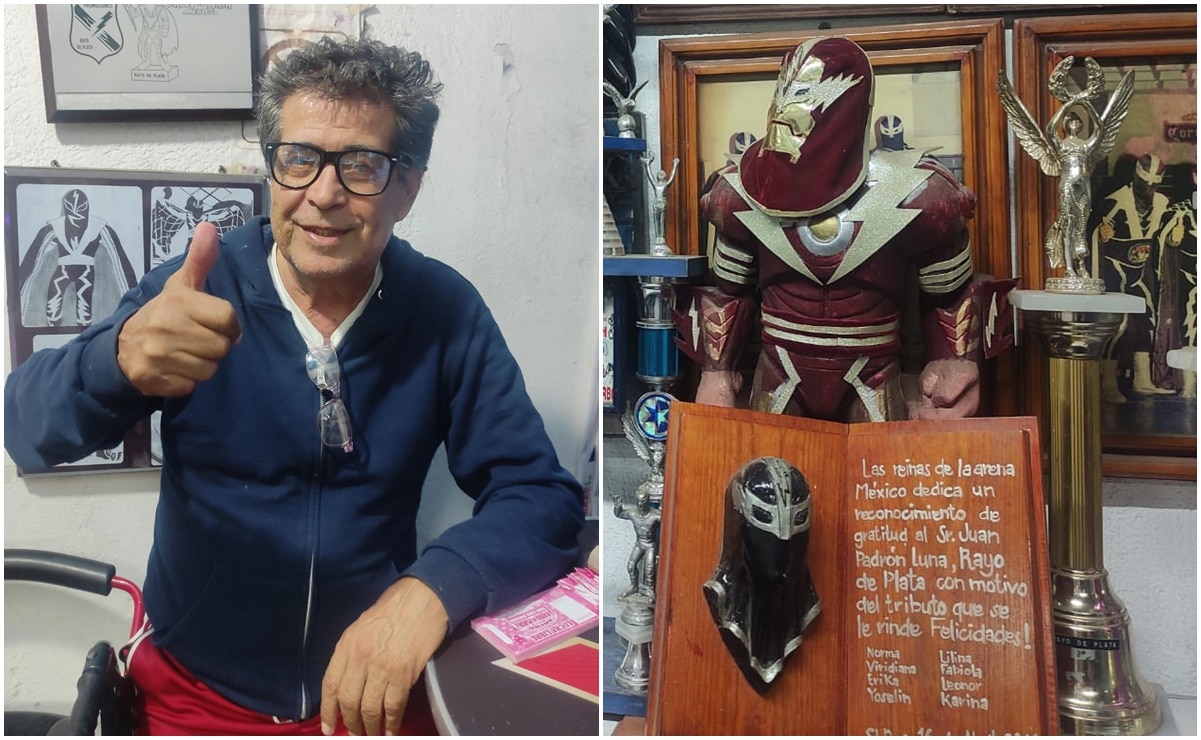 Luchador potosino "Rayo de Plata". Fotos: Jazmín Ramírez