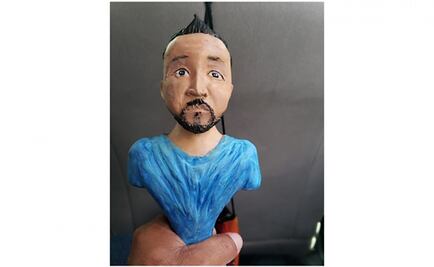 Presume “El Mijis” en redes su propia escultura