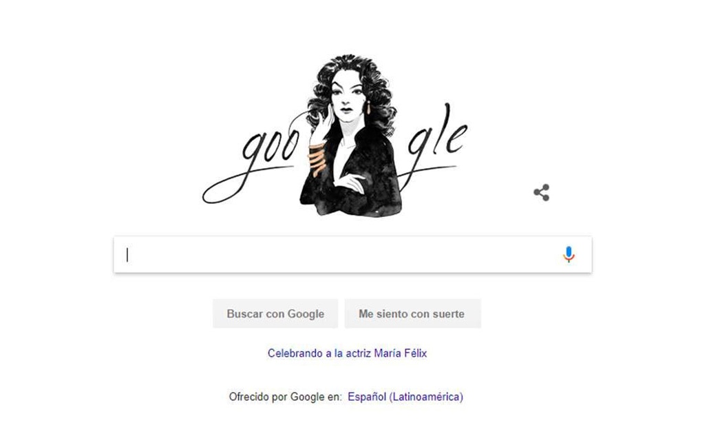 Google dedica su doodle a María Félix
