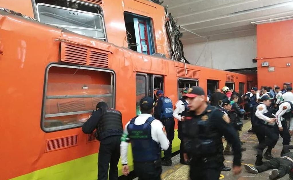 Chocan trenes del metro en CDMX; hay un muerto y 41 heridos