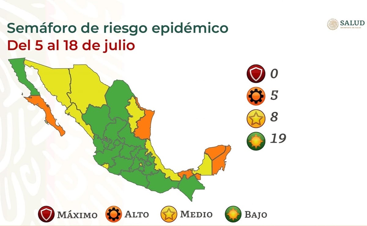 Ssa anuncia que San Luis Potosí estará en semáforo verde del 5 al 18 de julio