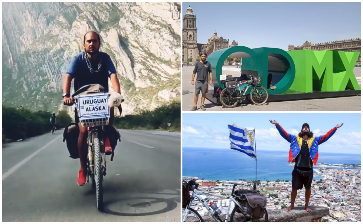 4 años pedaleando desde Uruguay hasta CDMX; su meta es llegar a Alaska