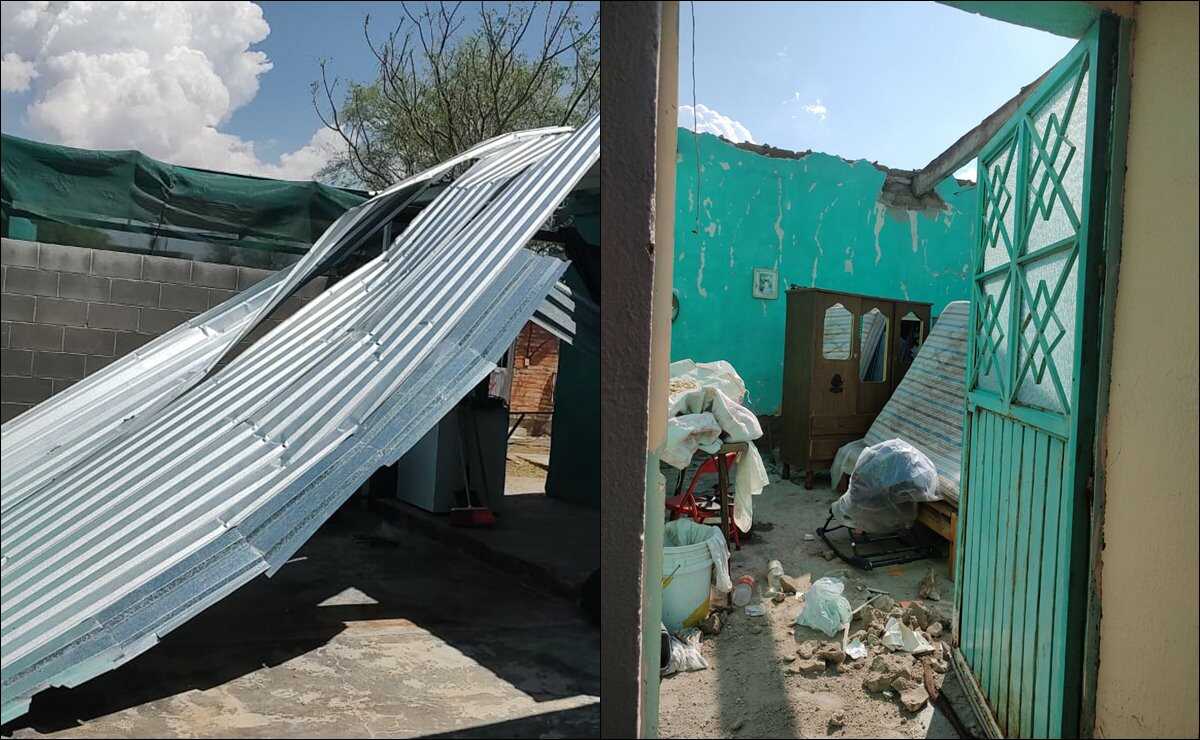 Tras granizada, reportan daños en viviendas de San Luis Potosí 