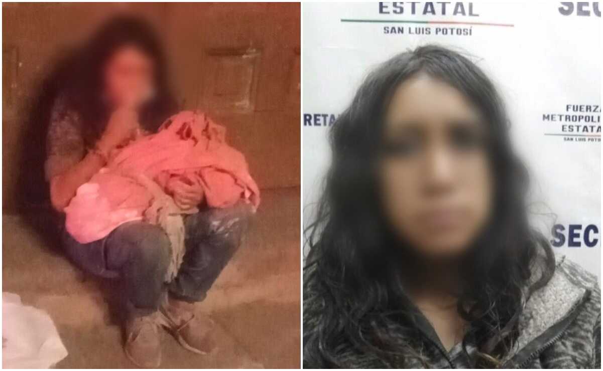 La mujer que cargaba al bebé sin vida fue detenida en el pasaje Zaragoza en el Centro Histórico de SLP.