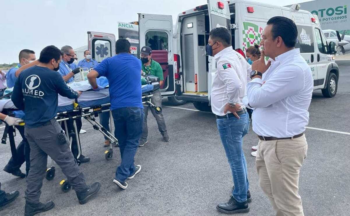 Los menores con quemaduras provenientes de Durango fueron trasladados al Hospital Central “Dr. Ignacio Morones Prieto”