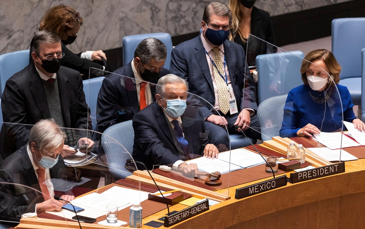 Encabeza AMLO sesi&oacute;n del Consejo de Seguridad de la ONU